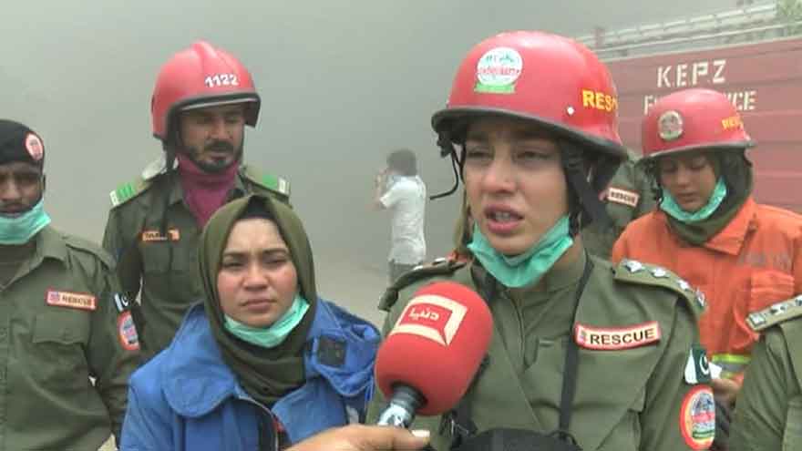 Karachi factory fire leaves 8 injured as five-storey building collapses